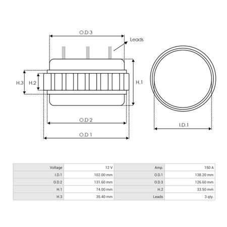 AS0051 Alternator Stator