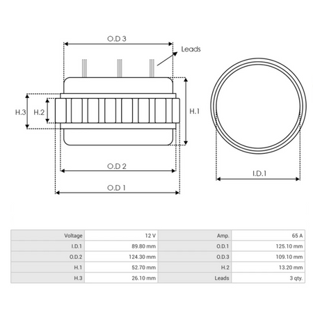 AS4001 Alternator Stator