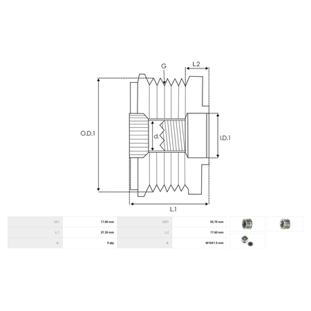 ina AFP0001 Alternator freewheel pulley bosch
