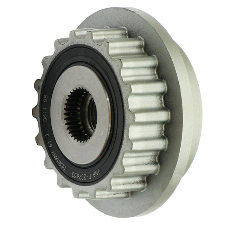 AFP0025 INA Alternator freewheel pulley 0120000007 0120000008 
0121615013 0121615025 0121615026 070903024H 0121615029 0124615031 0121615129 0124625013 0124625018 0121715004 070903024B 0 121 715 004 07 903 024 B 0121715033 070903024C DELPHI 10480488 072903021B LR1190913 LR1190-913 07Z903021E