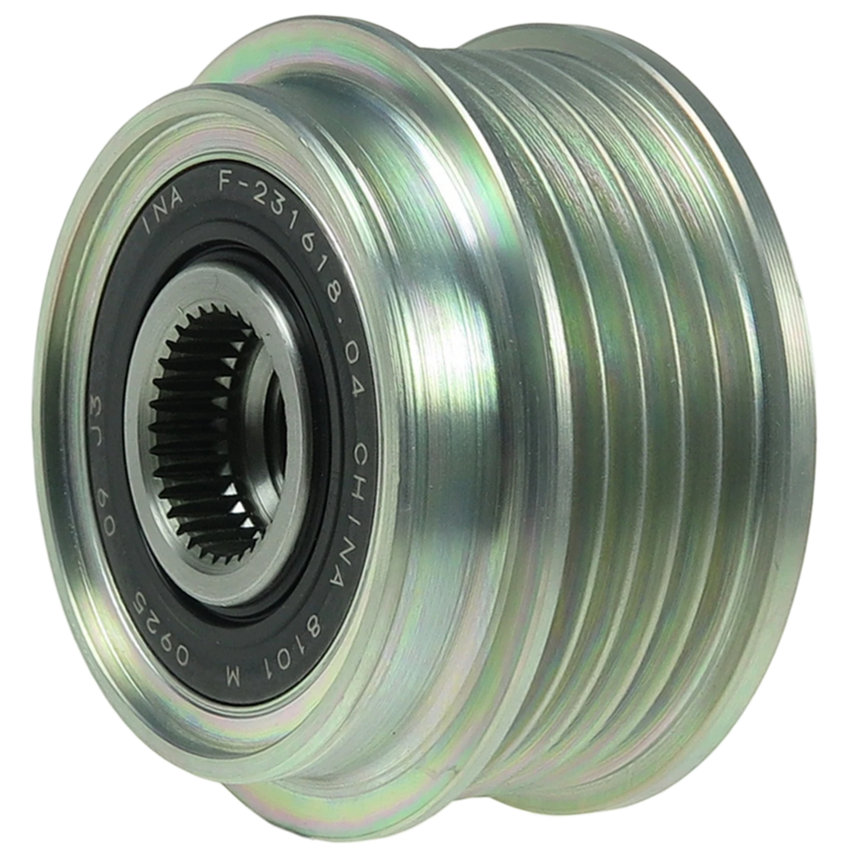 AFP1001(INA) Alternator freewheel pulley VALEO KOREA HYUNDAI KIA 2.9 TDi / CRDi (J3) Hyundai Terracan Kia Carnival 373224X000 373214X210 73214X300 373214X301 0K55418W11 OK58818W11 F-213618.01 F-213618.1 F-231618 F-231618.01 F-231618.02 F-231618.04 F-231618.05 F-231618.07 F-231618.1 F-231618.5 5350034000 535003410 720110740 AF111225 
AF111390 TA000A56901 TA000A61201 373004X000 373004X001 373004X002 373004X003 
373004X220 373004X500 373004X501 373004X502 373004X503 373004X900