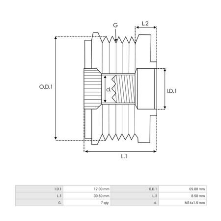 AFP6043(INA) Alternator freewheel pulley