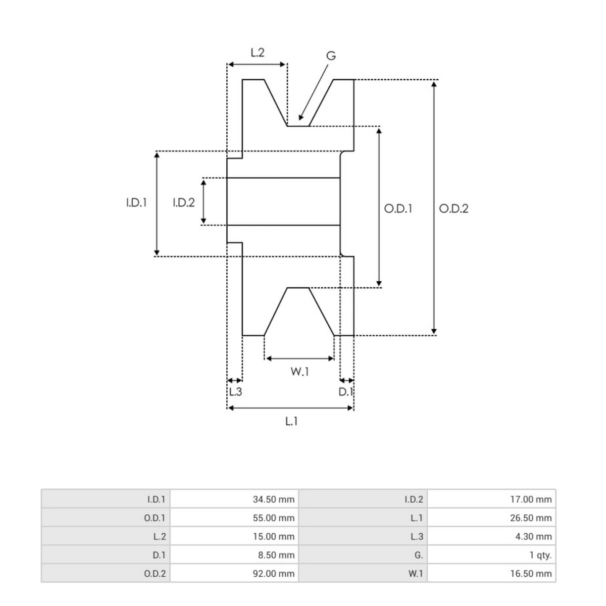 AP0032 Alternator Pulley Bosch 0120300562, 0120339513, 0120339543, 0120339544, 0120339545