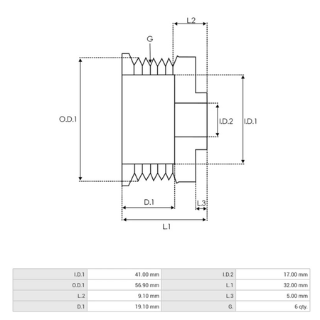 AP0037 Alternator Pulley