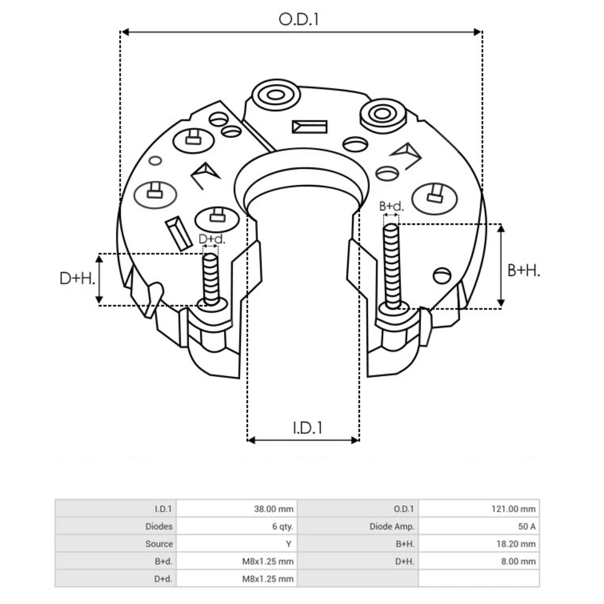 ARC0090 Alternator Rectifier Bosch alternator audi vw mercedes 0124325015, 0124325016, 0124325017, 0124325018, 0124325020, 0124325032, 0124325033, 0124325036, 0124325039, 0124325040, 0124325043, 0124325045, 0124325049, 0124325055, 0124325073, 0124325074, 0124325075, 0124325077, 0124325088, 0124325093, 0124325101, 0124325111, 0124325131, 0124325137, 0124325140, 0124325141, 0124325149, 0124325170