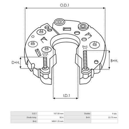 ARC3054 Alternator Rectifier Valeo alternators AUDI VW PASSAT