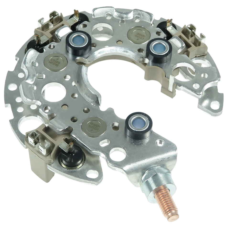 denso ARC6019 Alternator rectifier 1042103510 1042103511 1042103512 3M5T10300PC 30667067 1042103513 3M5T10300PD 30795422 1042103514 1042103530 1042103531 1042103532 
1042103630 4M5T10300KB 1042103760 1042103761 1042103762 
1042104022 1042105700 8M5T10300PA 1042105790 30795494 FORD C-MAX 1.6 TDCi 80kW FORD Fiesta V (JH_,JD_) 1.6 TDCi 66kW 2004
FORD Focus II (DA_) 1.6 TDCi 80kW 2004 FORD Focus II (DA_) 2.0 TDCi 100kW 2004 FORD Fusion (JU_) 1.6 TDCi 66kW 2004 VOLVO S40 VOLVO V50 