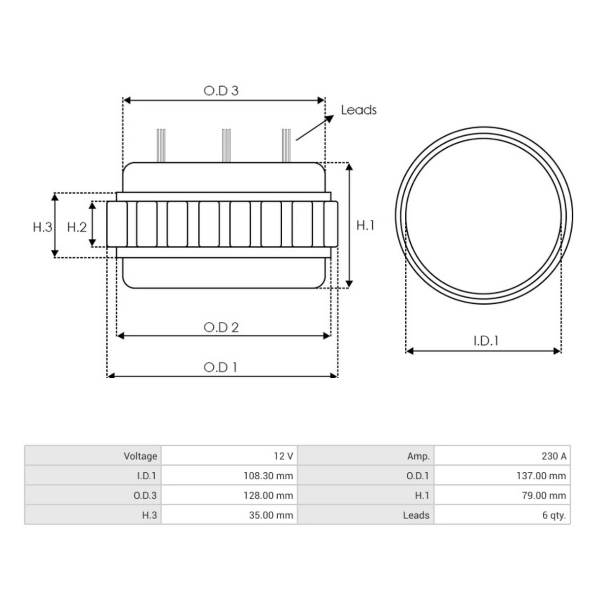 AS3050 AS-PL 595467 VALEO AFV1467 AFV7467 AFV8467 AFV9467 KRAUF 
050.000.207.000 050.000.207.500 PSH