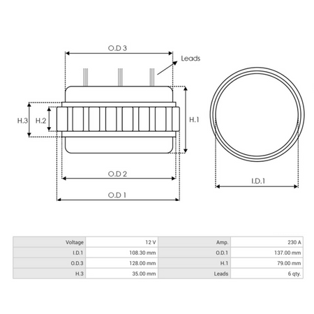 AS3050 AS-PL 595467 VALEO AFV1467 AFV7467 AFV8467 AFV9467 KRAUF 
050.000.207.000 050.000.207.500 PSH