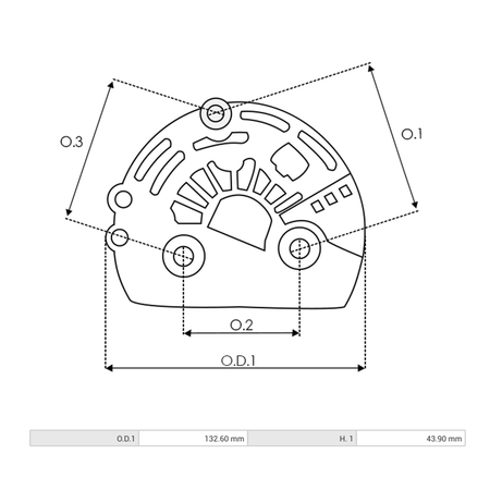 Apc3038 alternator black cover bracket