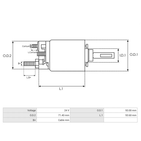 SS0001P Bosch Starter Solenoid 24V