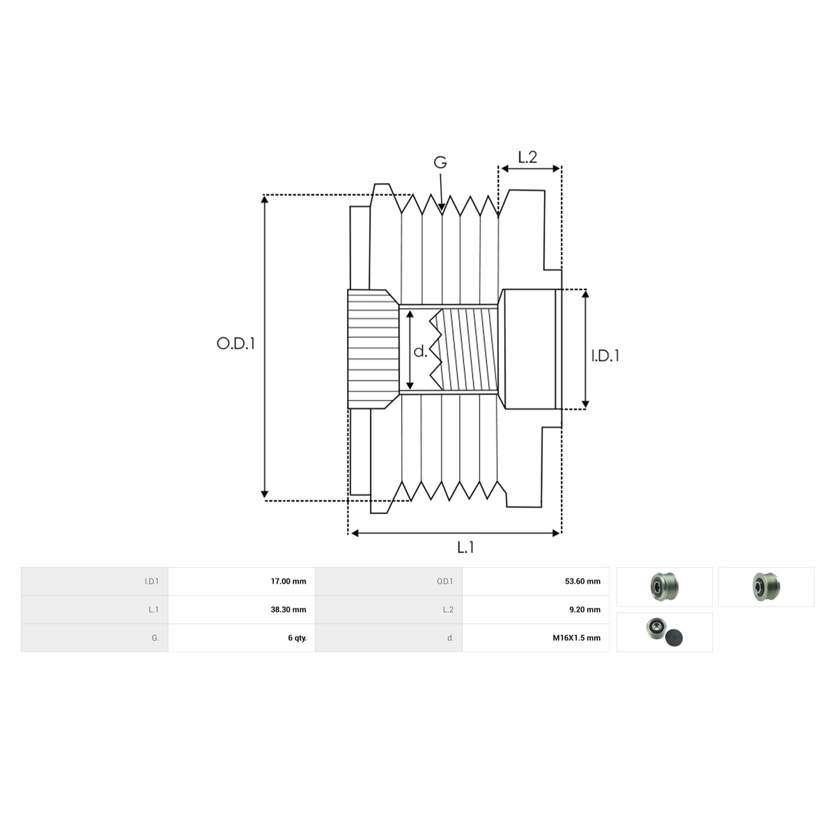 AFP3034(INA) Alternator freewheel pulley BMW OPEL VALEO