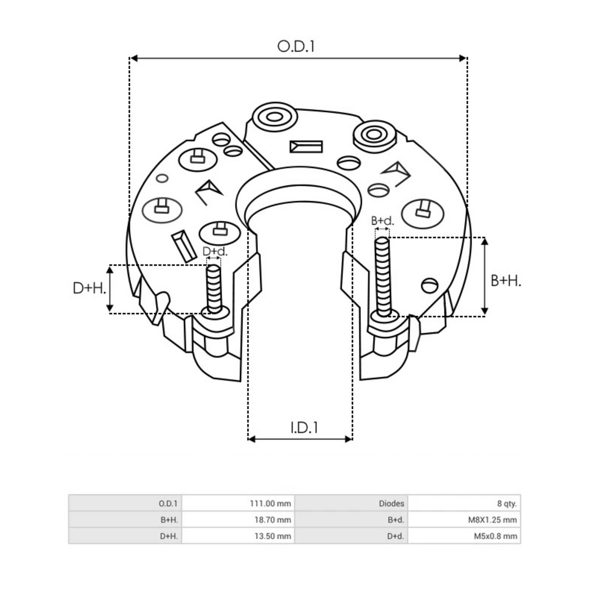 MGX688 Alternator Rectifier Iskra Letrika