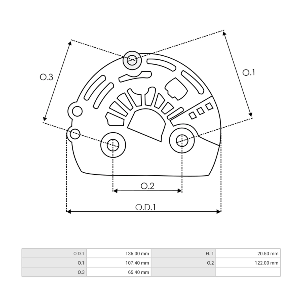 AS-PL APC0032 Alternator cover bracket APC0032P APC0032S WOODAUTO EC40086 BOSCH F00M348604 F00M348607 F00M348615 F00M348616 F00M348624 BOSCH F 00M 348 604 F 00M 348 607 F 00M 348 615 F 00M 348 616 F 00M 348 624 MERCEDES 0001545504 A0001545504 ELECTROLOG COA1119 
KRAUF ABB5005