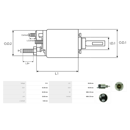 SS0042P Starter solenoid Peugeot Boxer 2.8 diesel Peugeot Boxer 3 3.0 Peugeot Boxer 3.0 HDi Peugeot Boxer 3.0 diesel 