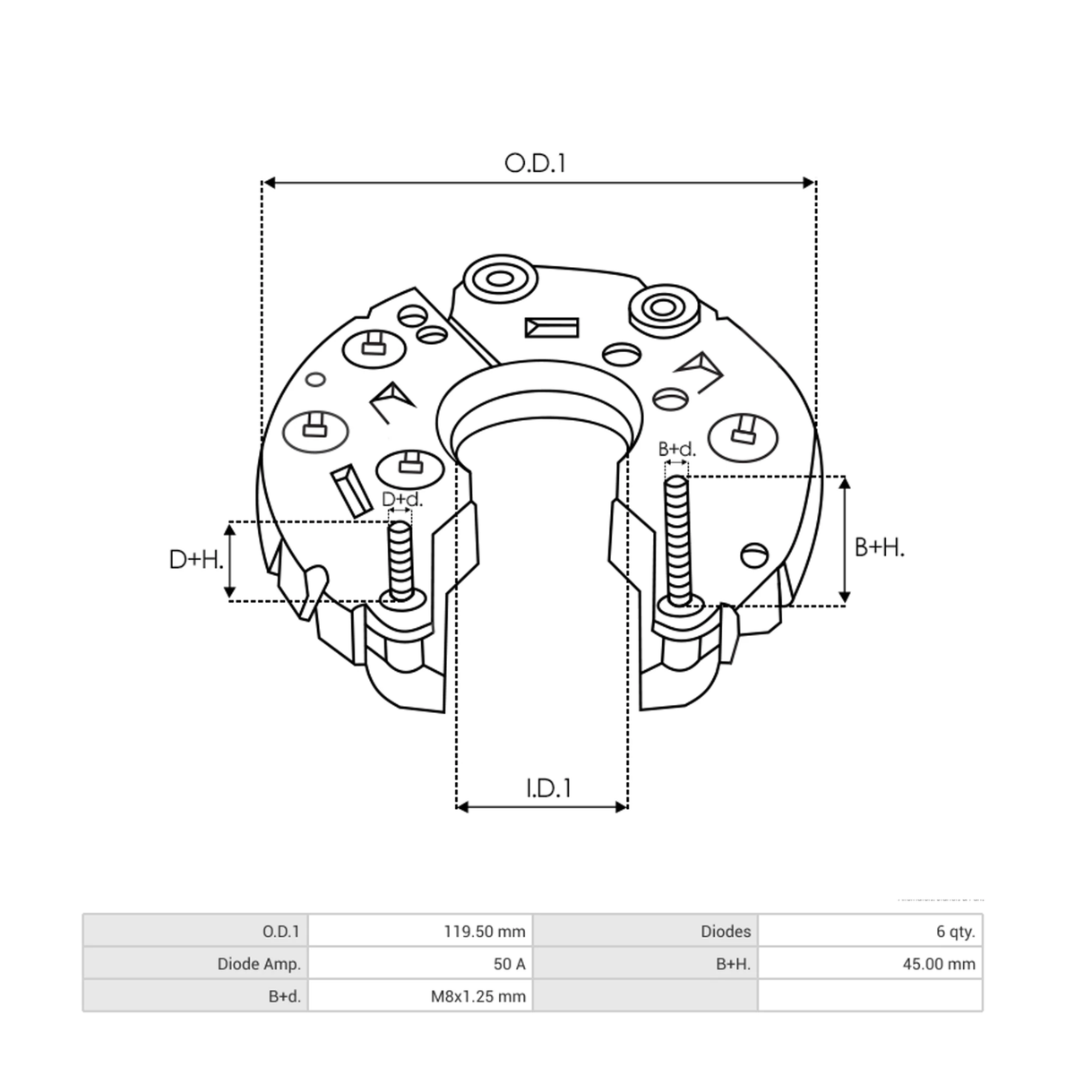 arc2092s rectifier alternator hitachi vw