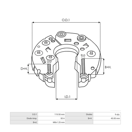 arc2092s rectifier alternator hitachi vw