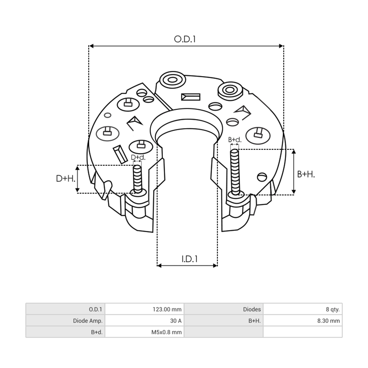 Mitsubishi ARC5148 Alternator rectifier Nissan X trail AS, ARC5148, ARC5148S, MITSUBISHI, A3TB0771, A3TG0091, NISSAN, 231005M310, 23100-5M310
