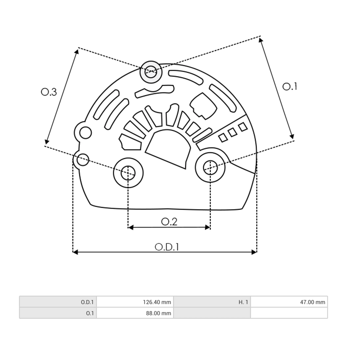 APC3080S Alternator plastic cover FG15T093 FV4T-10300-MB FORD FV4T10300MB TG12C038 OPEL RENAULT NISSAN TG12C079 VOLVO TG12C087 PEUGEOT CITROEN TG12C122 MAZDA TG15C103 TG15C183 BMW MERCEDES AS-PL APC3080 CARGO 332116 F032332116 VALEO 2604225 595373 599080 599190 KRAUF ABV2116 PSH 070.000.436.006 WOODAUTO VAL599080