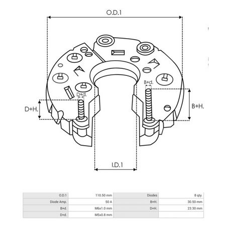 ARC9057 Alternator Rectifier ISKRA, 16.902.556, 16902556, MAHLE, 72737519, MGX309, ISKRA, 11203016, 11.203.016, 11203017, 11.203.017, 11203098, 11.203.098, 11203099, 11.203.099, 11204582, 11.204.582, 11204583, 11.204.583, AAK5315, AAK5316, AAK5363, AAK5364, AAK5850, AAK5851