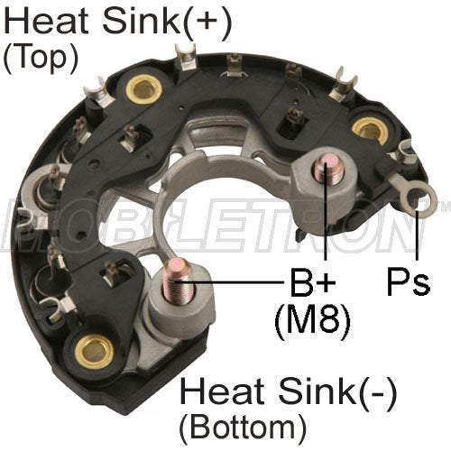 MOBILETRON RB-118H alternator rectifier RB118H RB-118 RB118 BOSCH F00M113200 F 00M 113 200 0124225001 0124225002 0124225004 0124225009 0124225023 0124225024 0124225025 0124225026 0124225027