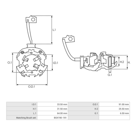 SF0016 Starter Stator with brush holder 51262040004, 51262040008, 51262166001, MERCEDES, 0001511855, 0011511955, A0001511855, A0011511955, 000 151 18 55, 001 151 19 55, A 000 151 18 55, A 001 151 19 55, PRESTOLITE, 861210A, 861210B, CQ, CQ2140007, GHIBAUDI, CM3052, KRAUF, SFB9697, POWERMAX, 1011818, 81011818, PSH, 076.000.002.010, 076.000.002.011, 076000002010, 076000002011, WOODAUTO, WSF2936