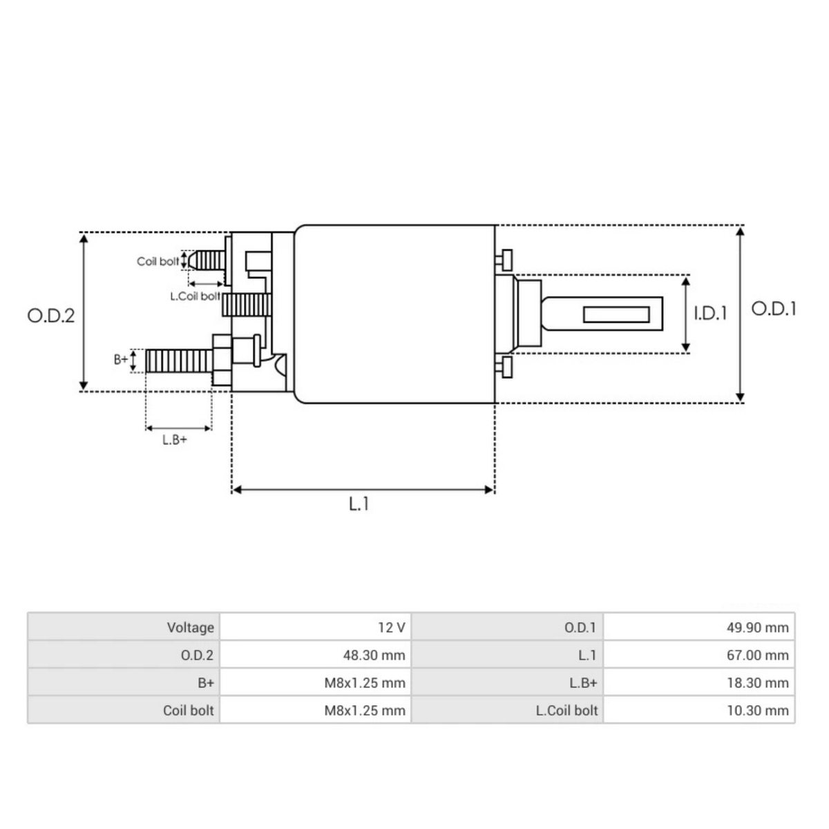 334034 Starter relejs DENSO 428000-5510, 428000-5511, Mercedes sprinter A0061514501, A6519060026 12V