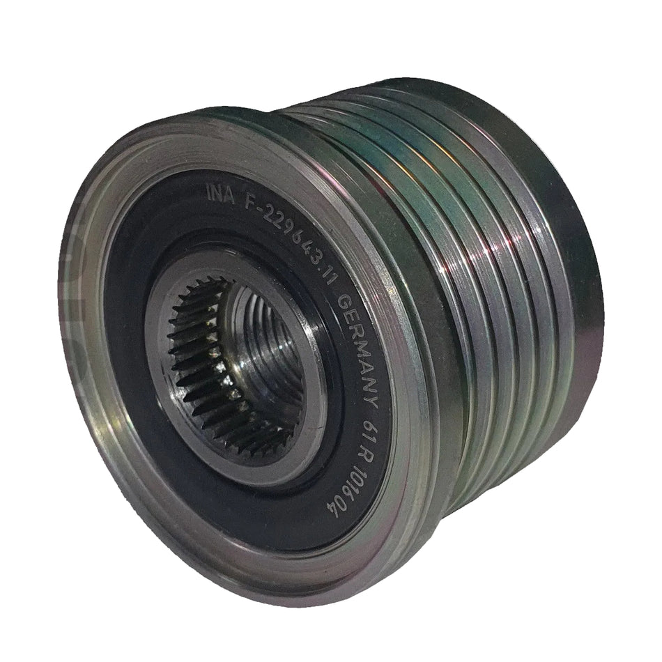 AFP3002(INA) Alternator freewheel pulley 2542272E SG12B017 SG12B071 
SG12B096 2543339A 8200495302 
SG12B110 SG12B123 TG15C123 TG15C128 TG15C153 F-229643.03 F-229643.04 F-229643.07 F-229643.10 F-229643.11 F-229643.7 F-229643.4 F-556602.01 INA 5350030000 535003010 LUK